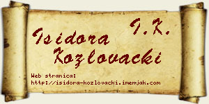 Isidora Kozlovački vizit kartica